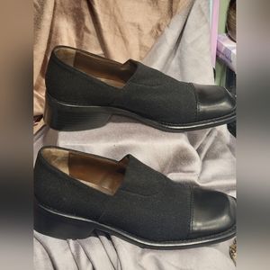 Luc Berjen Paris, Made In Italy Size 39 1/2 Black Slip-on